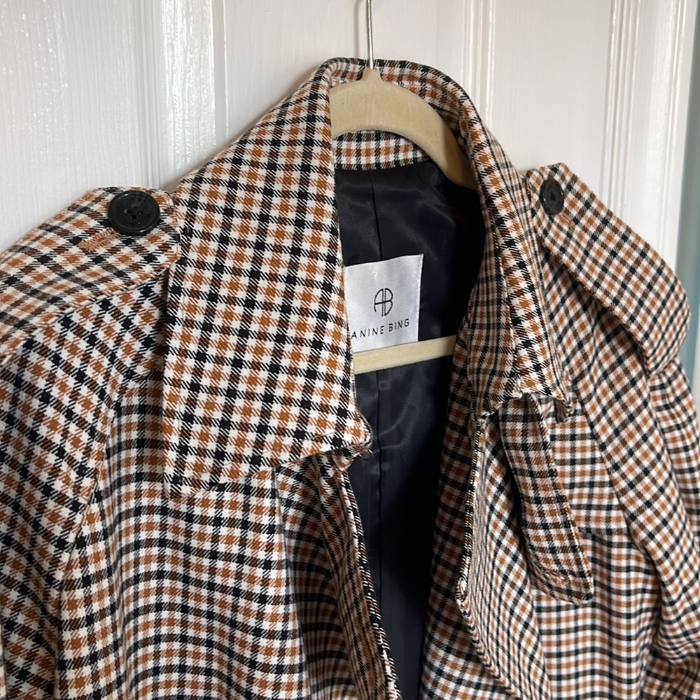 Anine Bing Trench Coat PERFECT CONDITION Size Medium - Picture 2 of 4